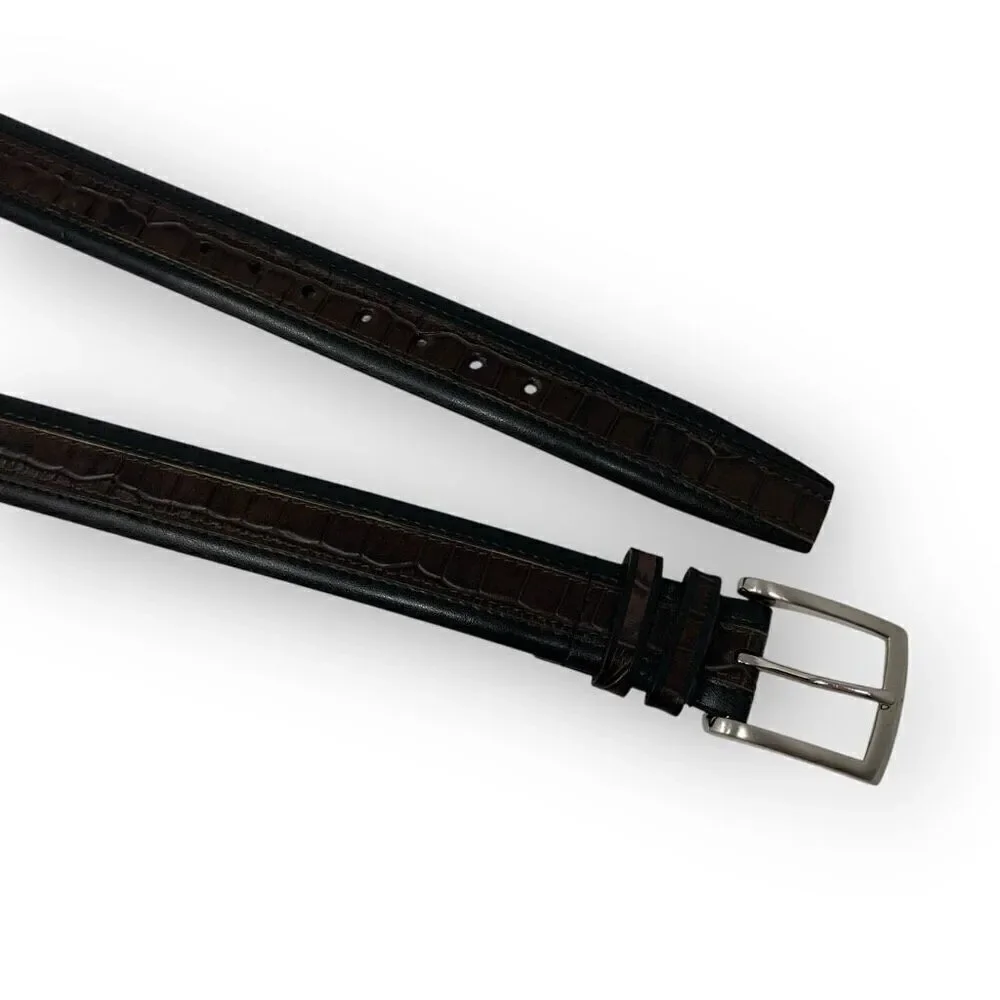 Genuine Leather Black Brown Men’s Belt Size 44”